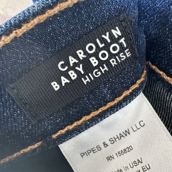 Veronica Beard Blue Jeans Crop Carolyn Baby Boot High Rise‎ Women's Size 25 - Picture 11 of 15